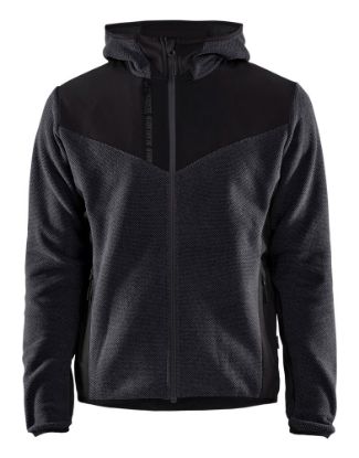 Afbeeldingen van BLÅKLÄDER Gebreid jack met softshell 5940 donkergrijs/zwart 3XL