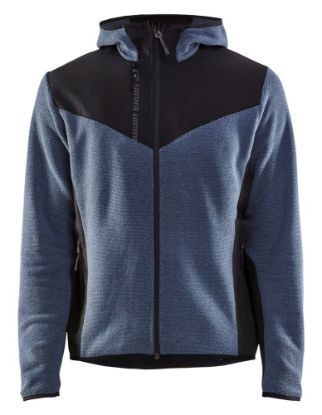 Afbeeldingen van BLÅKLÄDER Gebreid jack met softshell 5940 gevoelloos blauw/donkerblauw 3XL