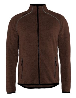 Afbeeldingen van BLÅKLÄDER Gebreid vest 4942 bruin/zwart 3XL