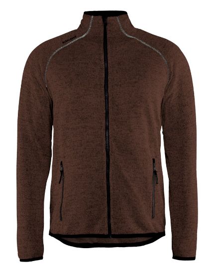 Afbeeldingen van BLÅKLÄDER Gebreid vest 4942 bruin/zwart 3XL