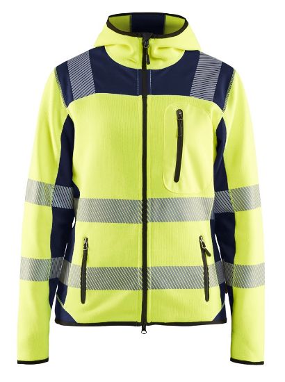Afbeeldingen van BLÅKLÄDER Gebreid vest dames 4967 High Vis geel/marineblauw L