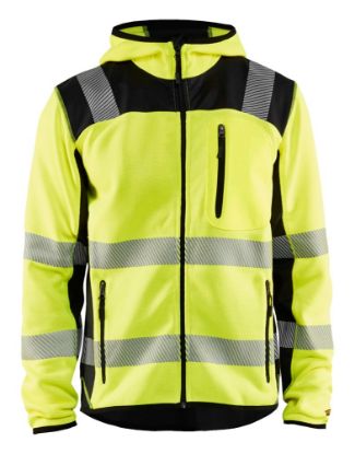 Afbeeldingen van BLÅKLÄDER Gebreid vest met capuchon 4923 High Vis geel/zwart 2XL