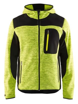 Afbeeldingen van BLÅKLÄDER Gebreid vest met softshell 4930 High Vis geel/zwart S