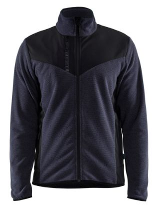 Afbeeldingen van BLÅKLÄDER Gebreid vest met softshell 5942 donker marineblauw/zwart S