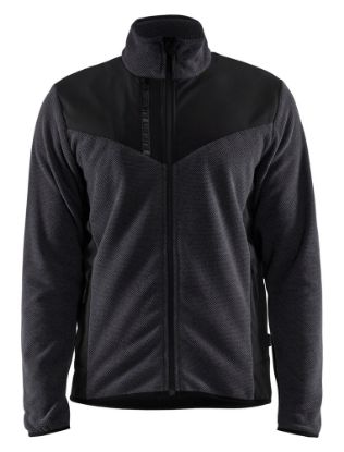 Afbeeldingen van BLÅKLÄDER Gebreid vest met softshell 5942 donkergrijs/zwart S