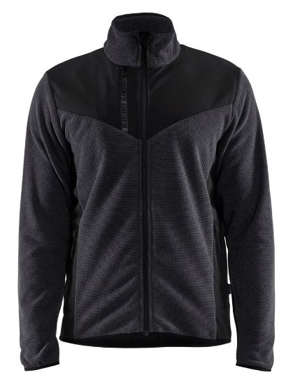 Afbeeldingen van BLÅKLÄDER Gebreid vest met softshell 5942 donkergrijs/zwart M