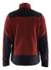 Afbeeldingen van BLÅKLÄDER Gebreid vest met softshell 5942 gebrand rood/zwart XS