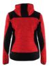Afbeeldingen van BLÅKLÄDER Gebreid vest met softshell dames 4931 rood/zwart M