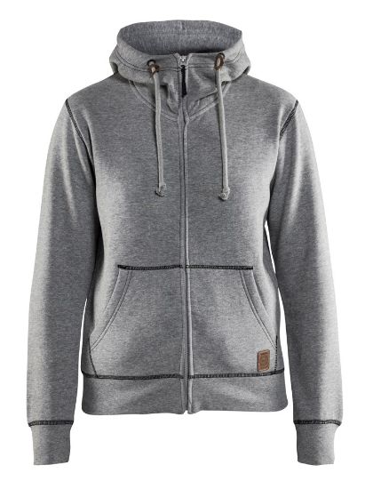 Afbeeldingen van BLÅKLÄDER Hooded sweatvest dames 3373 grijs mêlee 3XL