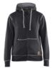 Afbeeldingen van BLÅKLÄDER Hooded sweatvest dames 3373 zwart mêlee XL
