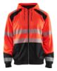 Afbeeldingen van BLÅKLÄDER Hoodie 3546 High Vis rood/zwart XS