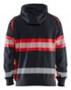 Afbeeldingen van BLÅKLÄDER Hoodie 3552 zwart/High Vis rood 2XL