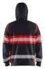 Afbeeldingen van BLÅKLÄDER Hoodie 3552 zwart/High Vis rood 2XL