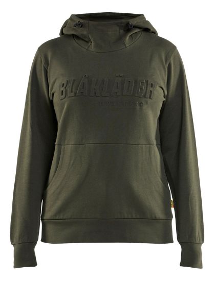 Afbeeldingen van BLÅKLÄDER Hoodie 3D dames 3560 donker herfstgroen XS