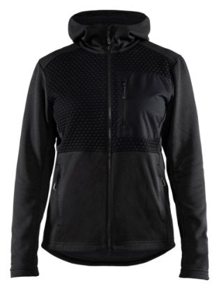 Afbeeldingen van BLÅKLÄDER Hoodie dames met hele rits 3542 zwart XS