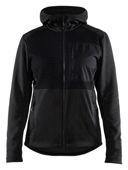 Afbeeldingen van BLÅKLÄDER Hoodie dames met hele rits 3542 zwart XL