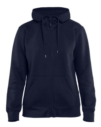 Afbeeldingen van BLÅKLÄDER Hoodie dames met rits 3395 marineblauw S
