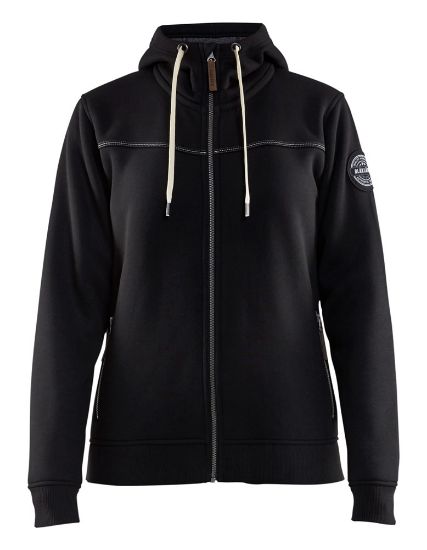 Afbeeldingen van BLÅKLÄDER Hoodie dames met warme voering/4974 zwart 2XL