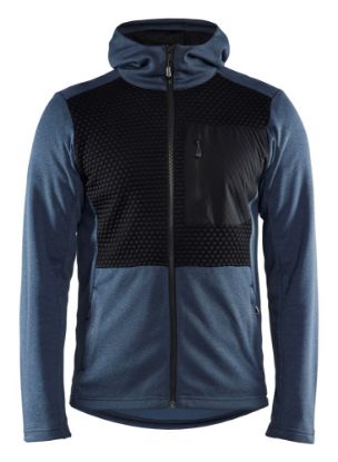 Afbeeldingen van BLÅKLÄDER Hoodie met hele rits 3540 gevoelloos blauw/zwart XS