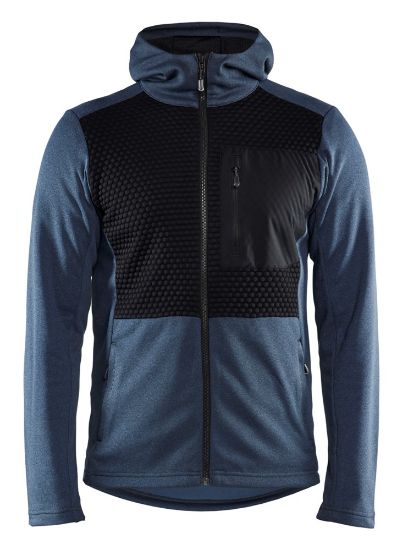 Afbeeldingen van BLÅKLÄDER Hoodie met hele rits 3540 gevoelloos blauw/zwart XS