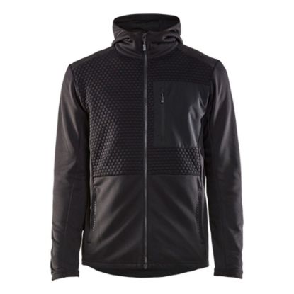 Afbeeldingen van BLÅKLÄDER Hoodie met hele rits 3540 zwart 2XL