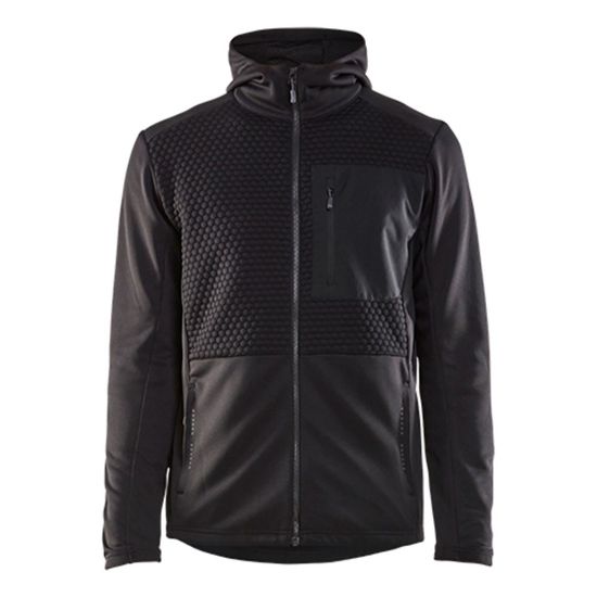 Afbeeldingen van BLÅKLÄDER Hoodie met hele rits 3540 zwart M