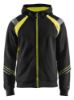 Afbeeldingen van BLÅKLÄDER Hoodie met hele rits Visible 3433 zwart/High Vis geel M
