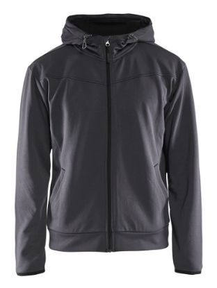 Afbeeldingen van BLÅKLÄDER Hoodie met rits 3363 medium grijs/zwart L