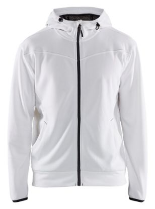 Afbeeldingen van BLÅKLÄDER Hoodie met rits 3363 wit/donkergrijs 2XL