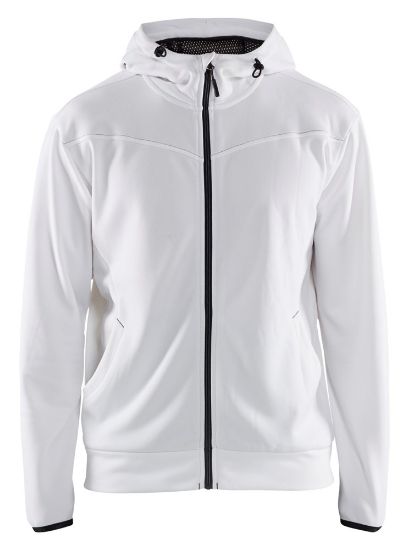 Afbeeldingen van BLÅKLÄDER Hoodie met rits 3363 wit/donkergrijs 2XL