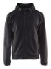 Afbeeldingen van BLÅKLÄDER Hoodie met rits 3363 zwart/donkergrijs S