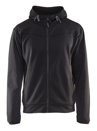 Afbeeldingen van BLÅKLÄDER Hoodie met rits 3363 zwart/donkergrijs S