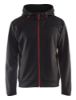 Afbeeldingen van BLÅKLÄDER Hoodie met rits 3363 zwart/rood 3XL