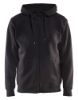 Afbeeldingen van BLÅKLÄDER Hoodie met rits 3366 zwart 5XL