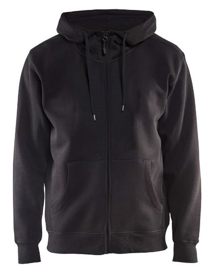 Afbeeldingen van BLÅKLÄDER Hoodie met rits 3366 zwart 5XL