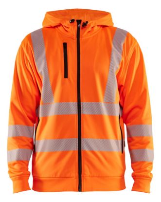 Afbeeldingen van BLÅKLÄDER Hoodie met rits 3565 High Vis oranje 2XL