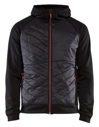 Afbeeldingen van BLÅKLÄDER Hybride sweater 3463 zwart/rood 4XL