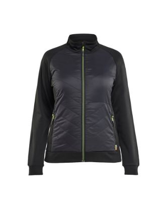 Afbeeldingen van BLÅKLÄDER Hybride sweater dames 3419 zwart/High Vis geel M