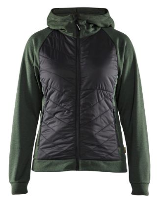Afbeeldingen van BLÅKLÄDER Hybride sweater dames 3464 herfstgroen/zwart S