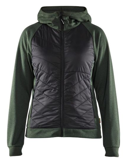 Afbeeldingen van BLÅKLÄDER Hybride sweater dames 3464 herfstgroen/zwart M
