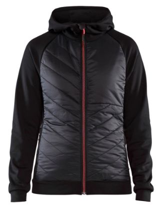 Afbeeldingen van BLÅKLÄDER Hybride sweater dames 3464 zwart/rood S
