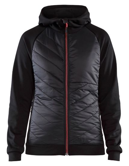 Afbeeldingen van BLÅKLÄDER Hybride sweater dames 3464 zwart/rood S