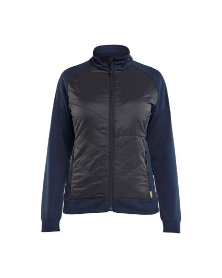 Afbeeldingen van BLÅKLÄDER Hybride sweatshirt dames 3419 donker marineblauw/zwart 3XL
