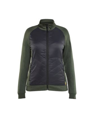 Afbeeldingen van BLÅKLÄDER Hybride sweatshirt dames 3419 herfstgroen/zwart M