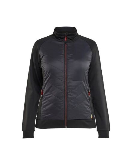 Afbeeldingen van BLÅKLÄDER Hybride sweatshirt dames 3419 zwart/rood S