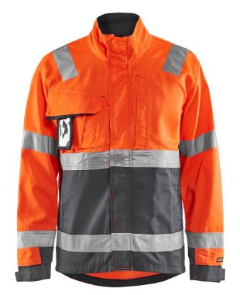 Afbeeldingen van BLÅKLÄDER Jack 4064 High Vis oranje/medium grijs S