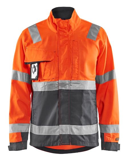 Afbeeldingen van BLÅKLÄDER Jack 4064 High Vis oranje/medium grijs L