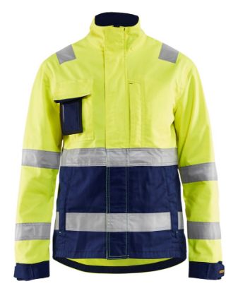 Afbeeldingen van BLÅKLÄDER Jack dames 4903 High Vis geel/marineblauw L