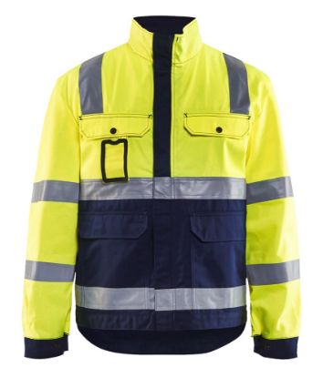 Afbeeldingen van BLÅKLÄDER Jack ongevoerd 4023 High Vis geel/marineblauw S