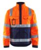 Afbeeldingen van BLÅKLÄDER Jack ongevoerd 4023 High Vis oranje/marineblauw 4XL
